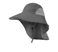 Chapeau de Soleil extérieur Respirant pour Hommes avec Casquette UPF 50+, Chapeau de pêche à Large Bord avec Cou Chapeaux Cérémonie Capeline Casquette Travail Homme Chantier Cagoules Latex