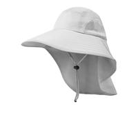 Chapeau de Soleil extérieur Respirant pour Hommes avec Casquette UPF 50+, Chapeau de pêche à Large Bord avec Cou Chapeaux Cérémonie Capeline Casquette Travail Homme Chantier Cagoules Latex