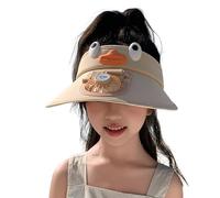 Chapeau de soleil mignon avec ventilateur rechargeable par USB - Chapeau de soleil vide à large bord pour garçons et filles - Ytp441 (kaki, 14 cm)