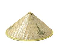 Chapeau de Soleil Oriental Chinois Accessoires de Danse Tissé à la Main Paille de Riz Tourisme Chapeau de Pluie pour Paysans Pêche Jaune Asiatique Fait Main Chapeau de Tour d'église (Beige2, Taille