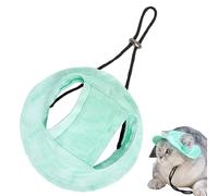Chapeau de soleil pour animal de compagnie - Chapeau de soleil réglable avec trous pour les oreilles - Visière respirante - Protection solaire pour costume d'anniversaire - Parc en plein air - Jardin