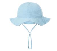 Chapeau de Soleil pour Bébé, Unisexe en Pliable Protection Anti-UV Solaire Plage Chapeaux de Soleil avec mentonnière ajustable pour 3-12 mois (N)