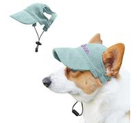 Chapeau de Soleil pour Chien avec Nom Brodé,1pc Réglable Petit Chien Chapeau de Soleil avec Trous d'oreilles,Pet Hat Baseball Cap pour Chiots été ExtéRieur (Green, XS)