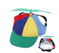 Chapeau de soleil pour chien avec trous pour les oreilles - Chapelle de baseball pour animaux de compagnie réglable avec partie hélice | chapeau de chiot Rainbow pour la randonnée en plein air,