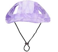 Chapeau de Soleil pour Chien, Casquette Ajustable Coton, Taille M | Chiots et Petits Chiens, Protection Fort Soleil, Couleur Pourpre, Style Mode