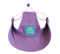 Chapeau de soleil pour chien et chat Violet L | Pare-soleil à bord incurvé avec cordon de serrage réglable pour les promenades en plein air et les voyages