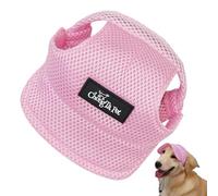 Chapeau de soleil pour chien | Mélange de maille de toile | Casquette de baseball confortable avec bord large et ouvertures d'oreilles | Vêtements de protection pour chiens moyens et grands