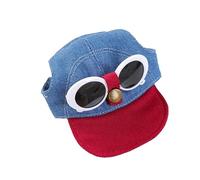 Chapeau de soleil pour chien - Visière en toile avec trous pour les oreilles - Réglable - Mode (M)