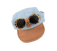 Chapeau de soleil pour chien - Visière en toile avec trous pour les oreilles - Réglable - Tendance - S