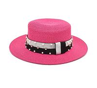Chapeau de soleil pour femme - Version coréenne - Chapeau de soleil à grand bord - Chapeau de pêcheur - Chapeau de fête, rose vif, Taille unique