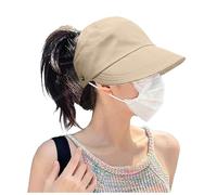 Chapeau de Soleil pour Femmes, Peut Attacher Une Queue de Cheval, Chapeau Haut de Forme, Pare-Soleil d'été en Plein air et Langue de Canard#Z