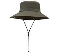 Chapeau de soleil pour homme en nylon imperméable, mentonnière réglable, design perforé au laser, chapeau de pêche à large bord pour le sport et la randonnée, protection contre la lumière du soleil