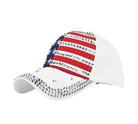 Chapeau de soleil pour homme et femme - Broderie étoile - En coton - Chapeau de camionneur - Grande casquette réglable, blanc, Taille unique