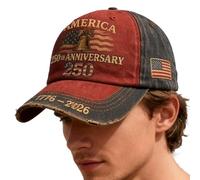 Chapeau de soleil pour hommes - Casquette 250e anniversaire, couvre-chef confortable et respirant de style papa, protection extérieure réglable | Été Golf Plage Randonnée Pêche Cyclisme Ski Voyage Ave