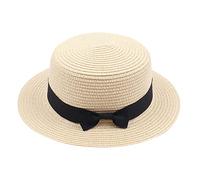 Chapeau de soleil pour petites filles - Visière pliable - Chapeau souple à large bord avec nœud papillon - Chapeau de tennis pour filles, b, Taille unique