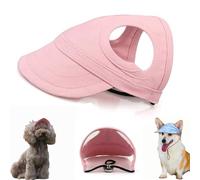 Chapeau de Soleil réglable en PVC pour Chien, Capuche de Protection Solaire extérieure personnalisée pour Chien, avec Trous pour Les Oreilles, Convient à Tous Les Chiens (Pink,X-Large)