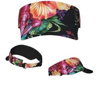 Chapeau de soleil réglable vide supérieur casquette de baseball protection solaire chapeaux de plage Anime Panda visage casquette de golf, belle fleur d'hibiscus, taille unique