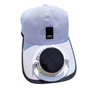 Chapeau de soleil respirant avec ventilateur de refroidissement amovible 600 mAh solaire alimenté par USB réglable Chapeau de ventilation USB/solaire Double alimentation pour activités sportives de