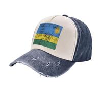 Chapeau de Soleil Rwandais Ajustable en Maille Respirante à Motif Drapeau Classique, pour Hommes et Femmes, pour Le Sport, Le Quotidien et Les Loisirs. Léger, Résistant et Confortable. Navy Blue