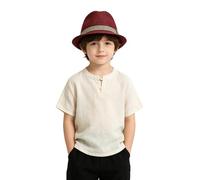 Chapeau de soleil style jazz pour enfant, Modèle décontracté couleur unie polyvalente, Pour la plage et les sorties quotidiennes, Adapté printemps et automne, Parfait pour les tenues décontractées
