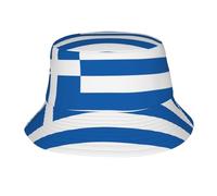 Chapeau de soleil tendance pour adulte avec drapeau grec pour homme et femme, respirant, pliable, convient pour le camping, la plage, et toutes les activités de plein air. Noir