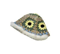 Chapeau de soleil tissé à la main InsStyle Street Snap pour adolescentes, filles, femmes, coiffe de fête, coiffe photo, chapeau cloche au crochet pour femme, kaki, Taille unique