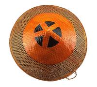 Chapeau de soleil traditionnel unisexe pour adulte - Chapeau amusant en rotin pour femme et adolescente - Tissage décontracté - Cône résistant au soleil