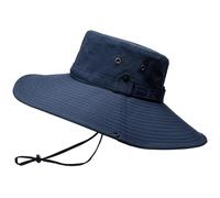 Chapeau de Soleil - Unisex - Bleu Marine - Large Bord 12CM - Polyester - Confortable et Pliable