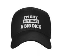 Chapeau de Soleil Unisexe personnalisé Je suis timide mais j’AI Une Grosse Bite Casquette de Baseball Femmes Hommes Respirant Papa Chapeau Extérieur Snapback Chapeaux Cadeau