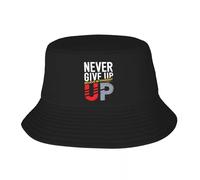 Chapeau de Soleil Unisexe personnalisé ne jamais abandonner bob Chapeau pour Hommes Femmes imprimé été Voyage Plage extérieur Camping Casquette Cadeau