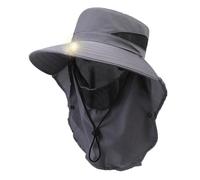 Chapeau de soleil UV, chapeau de protection solaire - Chapeaux de soleil avec couverture complète du visage | Chapeau de pêche réglable avec protège-cou solaire pour le jardinage, la pêche et la rando