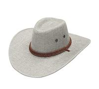 Chapeau de soleil Western Cowboy à large bord pour adulte, Blanc., taille unique