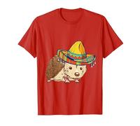 Chapeau de Sombrero Mexicain Hérisson Cinco De Mayo T-Shirt, Homme, Rouge, M