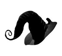 Chapeau de sorcière Accessoires de costume en feutre à large bord et bout