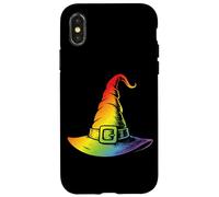 Chapeau de sorcière Arc-en-Ciel Occulte Halloween Wicca LGBTQ Coque pour iPhone X/XS