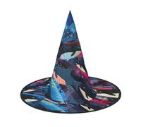 Chapeau de sorcière Baleine Automne Halloween Bandeaux de sorcière Chapeau de magicien Accessoires de costume Cosplay pour fête masqué Pliable 1