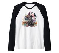 Chapeau de sorcière Chat Noir Mystique Chaudron Halloween Manche Raglan