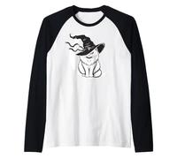 Chapeau de sorcière Chat Persan Croissant de Lune Symbole de Protection Effrayant Manche Raglan