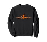 Chapeau de sorcière Citrouille Battement de cœur Halloween Sweatshirt