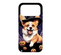 Chapeau de sorcière Corgi Citrouilles Costume d'halloween Coque pour iPhone 17 Pro Max