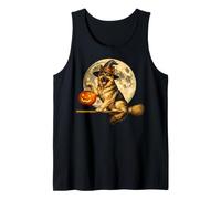 Chapeau de sorcière de Berger Allemand Jack O Lantern Moon Balai Débardeur