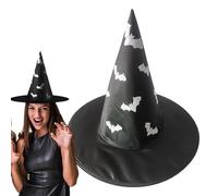 Chapeau de sorcière décoratif pour femme - Chapeau de sorcière d'Halloween à suspendre - Costume pour femme - Pour cheminée, jardin, balcon, intérieur et extérieur