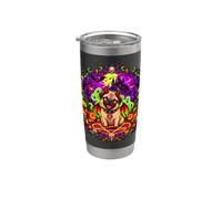 Chapeau de sorcière démon carlin effrayant fantômes hantés Gobelet isotherme en acier inoxydable double paroi
