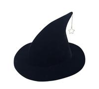 Chapeau De Sorcière D'Halloween | * 1 Pièce Avec Un Pendentif Étoile | 35,5x2 1cm Accessoire Pour Adultes | Idéal Pour Les Costumes De Festivals Et De Fêtes De Scénarios, De Sorcières Décoratives Touc
