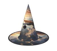 Chapeau de sorcière d'Halloween, les avions sont en plein essor, chapeau effrayant pour adultes