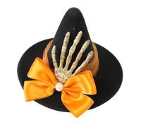 Chapeau de sorcière d'Halloween - Pince à cheveux - Chapeau de sorcière - Tête de mort - Pince à cheveux pour femme - Diadèmes d'Halloween