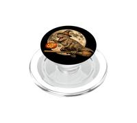Chapeau de sorcière Dinosaure T-Rex Jack O Lantern Moon Balai PopSockets PopGrip pour MagSafe