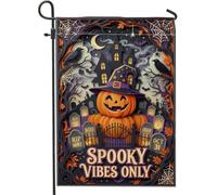 Chapeau de sorcière effrayant citrouilles Halloween Jack O'-Lantern Drapeau | Chapeau de sorcière, drapeau de cour, maison hantée, cimetière effrayant, corbeau, toiles d'araignée