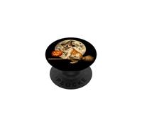 Chapeau de sorcière en Forme de Bouledogue Anglais Jack O Lantern Moon Balai PopSockets PopGrip Adhésif