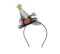 Chapeau de sorcière en forme de citrouille d'Halloween - Serre-tête en forme de cône d'araignée mignon pour cosplay, bal masqué, fête d'Halloween - Fournitures pour adultes